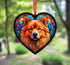 Chow Chow Stained Glass Effect Heart Suncatcher